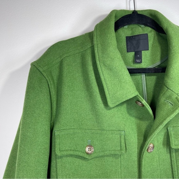 ASOS Women’s Wool Blend Long Sleeve Button Down Pea Coat Size XL Green - Picture 4 of 15